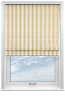 Emily Bond Oscar Stripe, Gold - Roman Blind